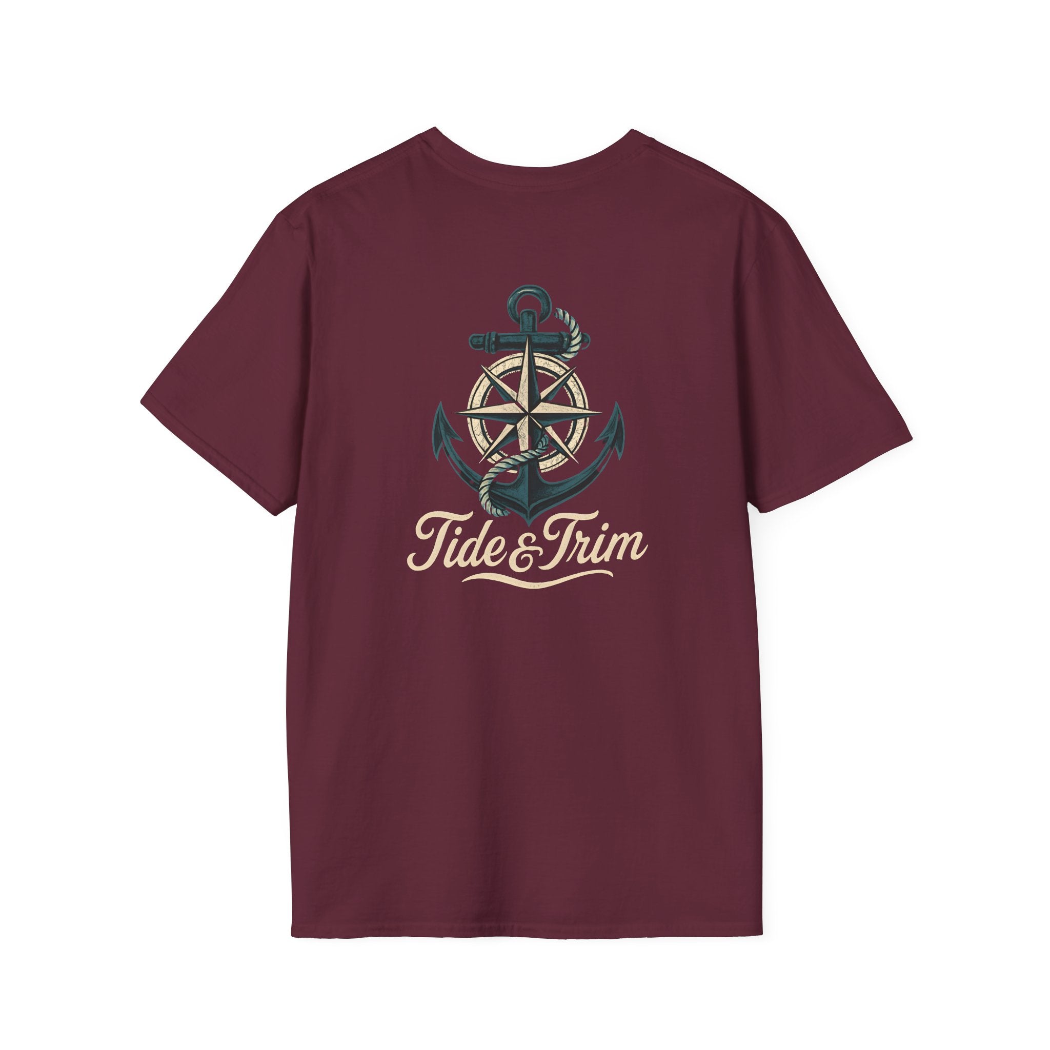 Tide & Trim Vintage Nautical Anchor Compass T-Shirt
