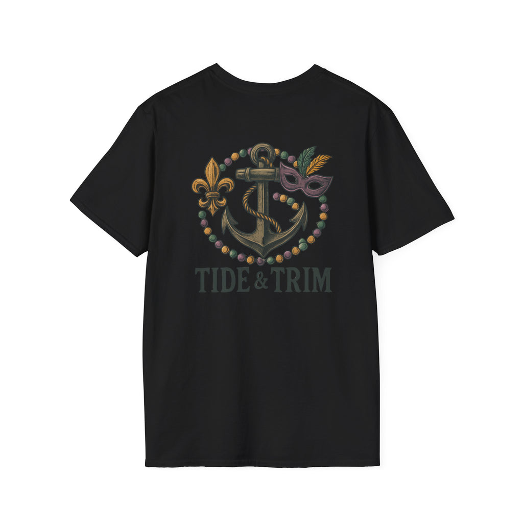 T-Shirt — Tide & Trim Mardi Gras Anchor Design