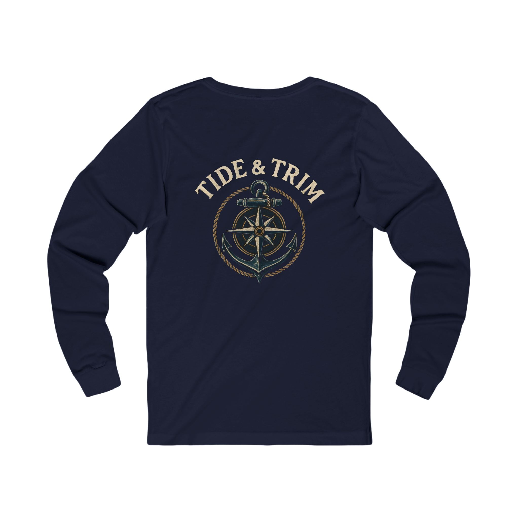 Tide & Trim Compass Long Sleeve Tee — Nautical Anchor Shirt
