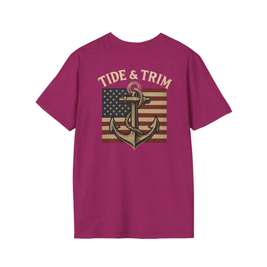 American Flag Anchor Nautical T-Shirt