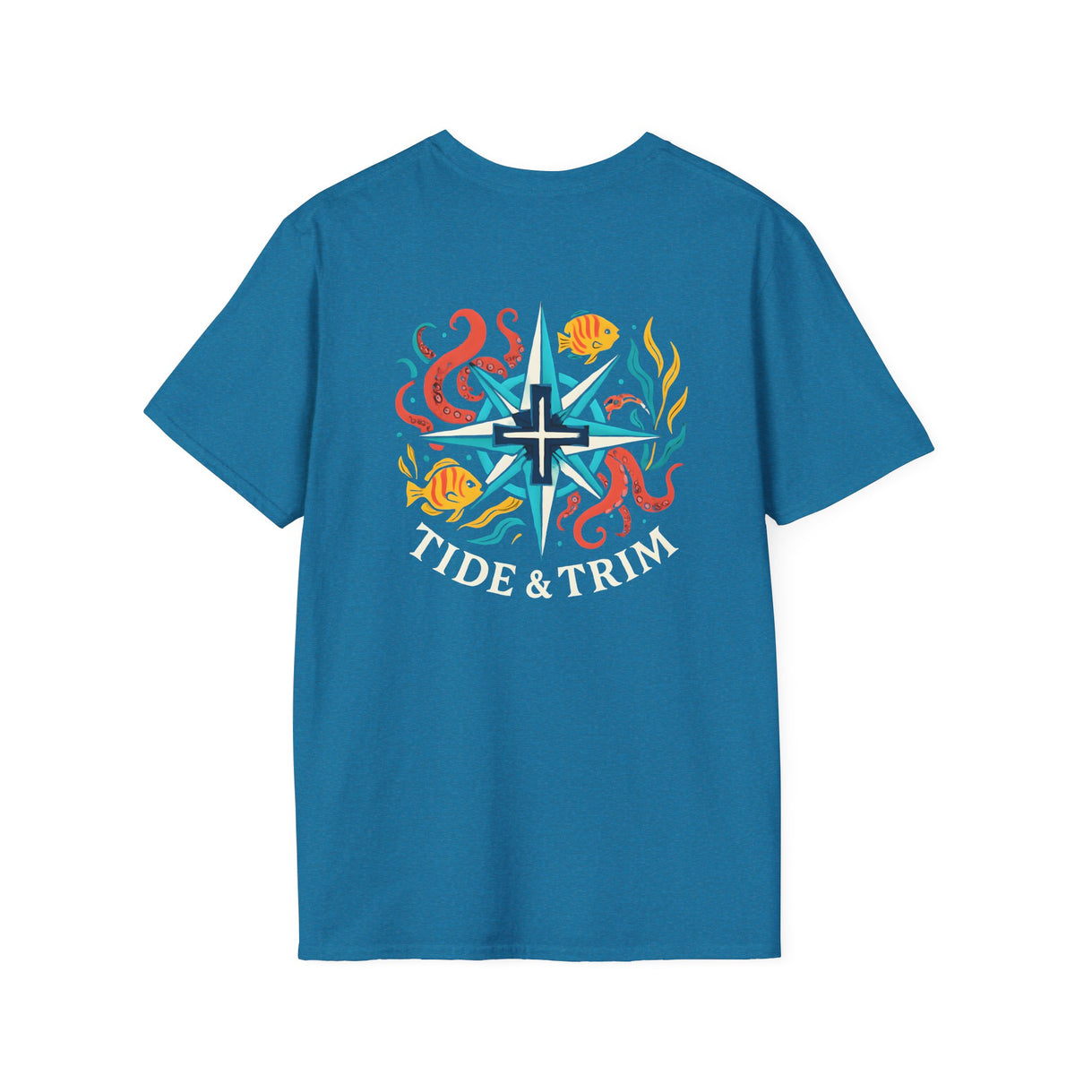 Compass Octopus Nautical T-Shirt — Sea Life Adventure Tee