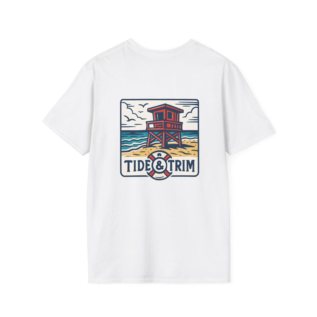 Coastal Lifeguard Tower Beach T-Shirt — Vintage Coastal Lifeguard Tee
