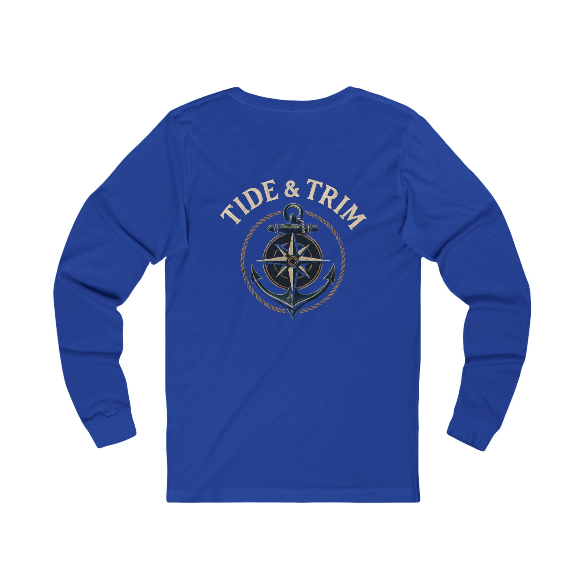 Tide & Trim Compass Long Sleeve Tee — Nautical Anchor Shirt