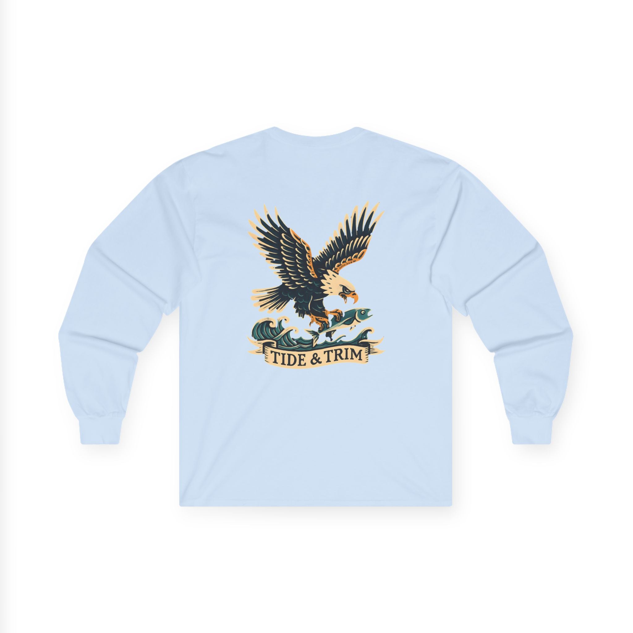 Nautical Eagle Fishing Long Sleeve Tee