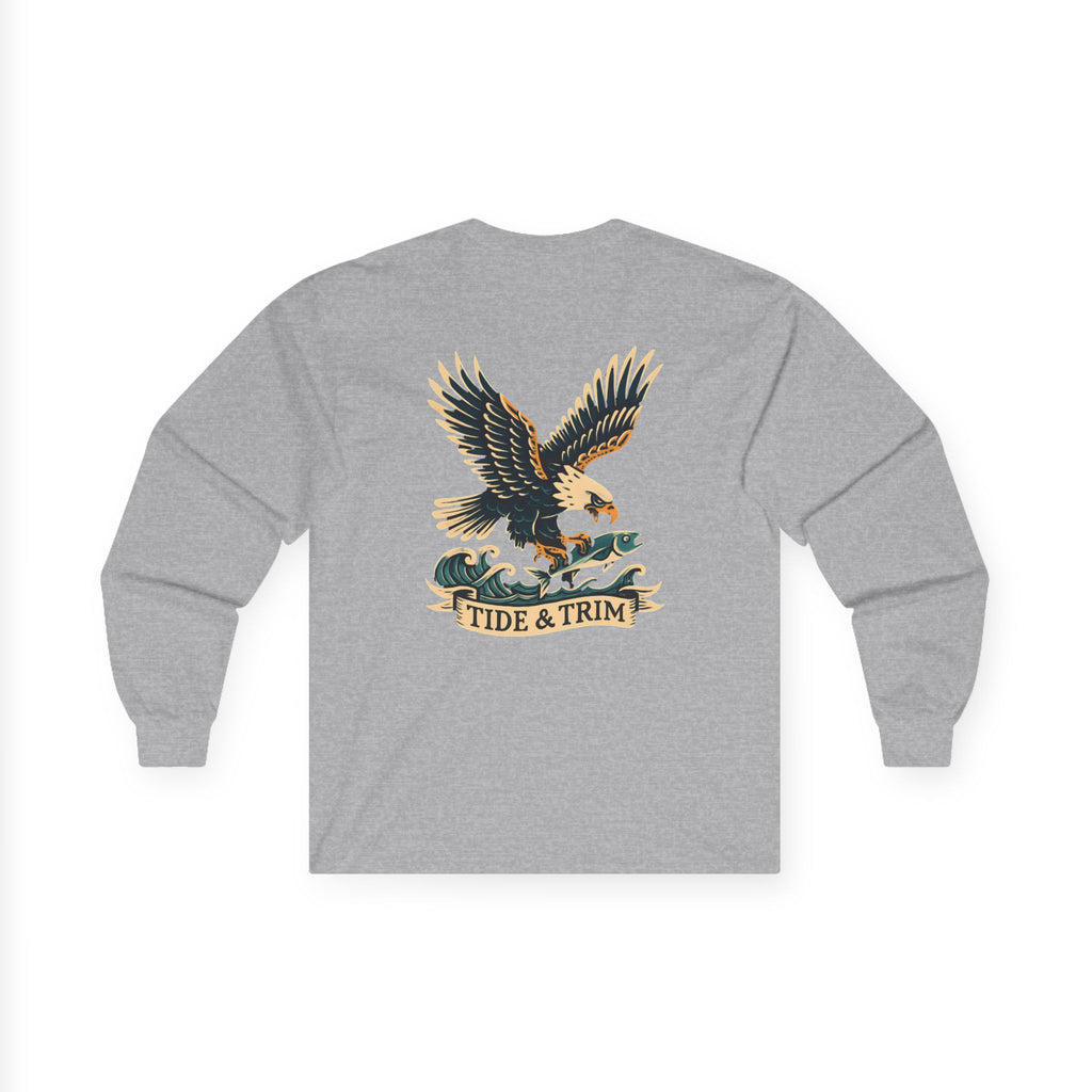Nautical Eagle Fishing Long Sleeve Tee