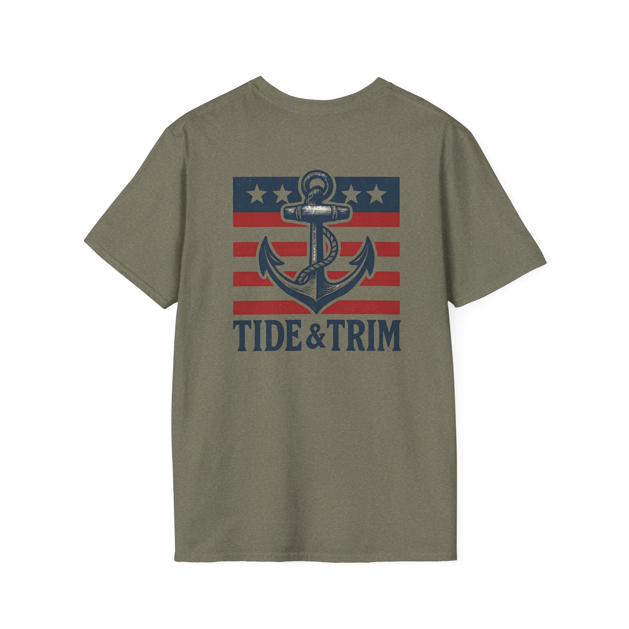 Patriotic Anchor Nautical T-Shirt — Tide & Trim Flag Design