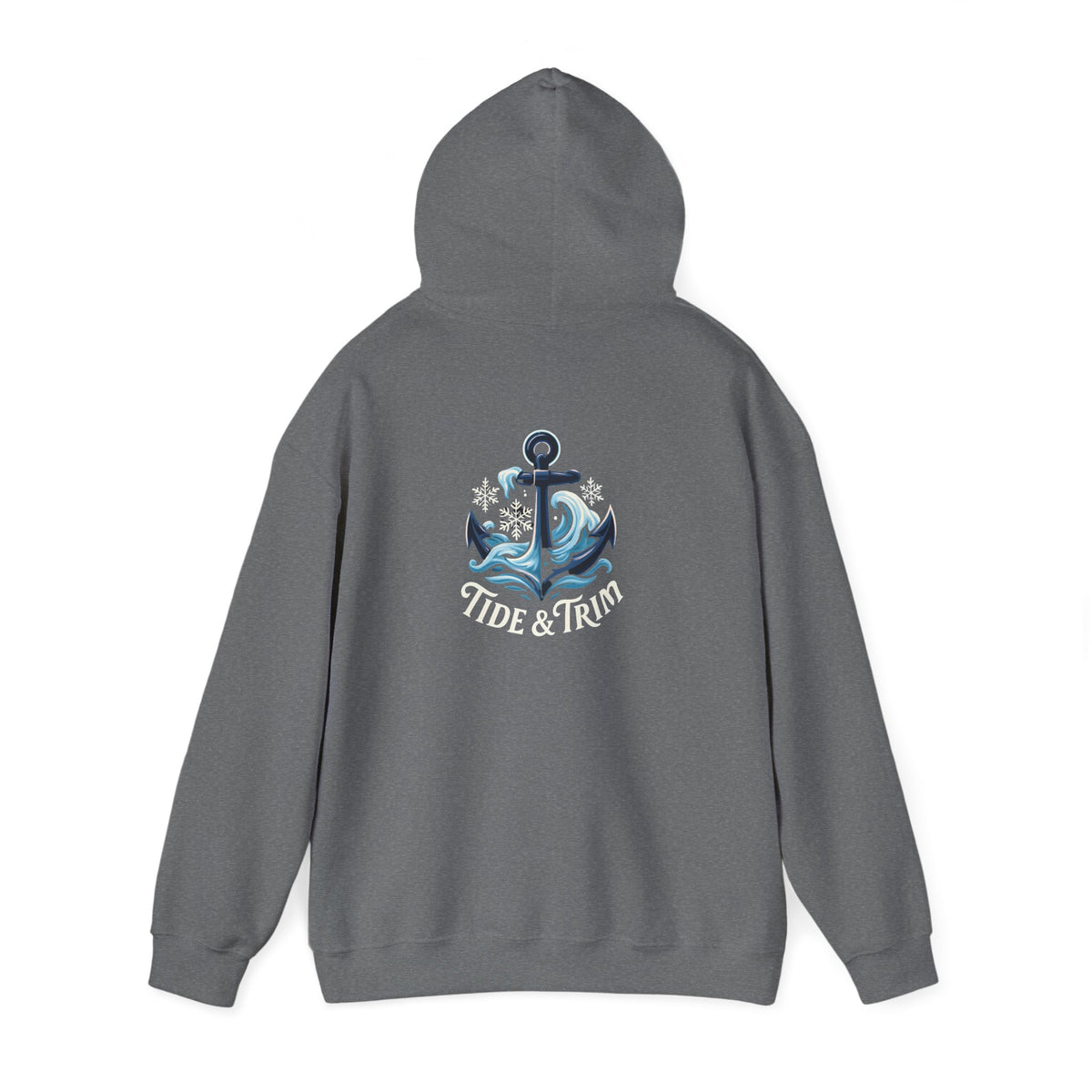 Tide & Trim Anchor Hoodie — Nautical Wave Pullover for Ocean Lovers