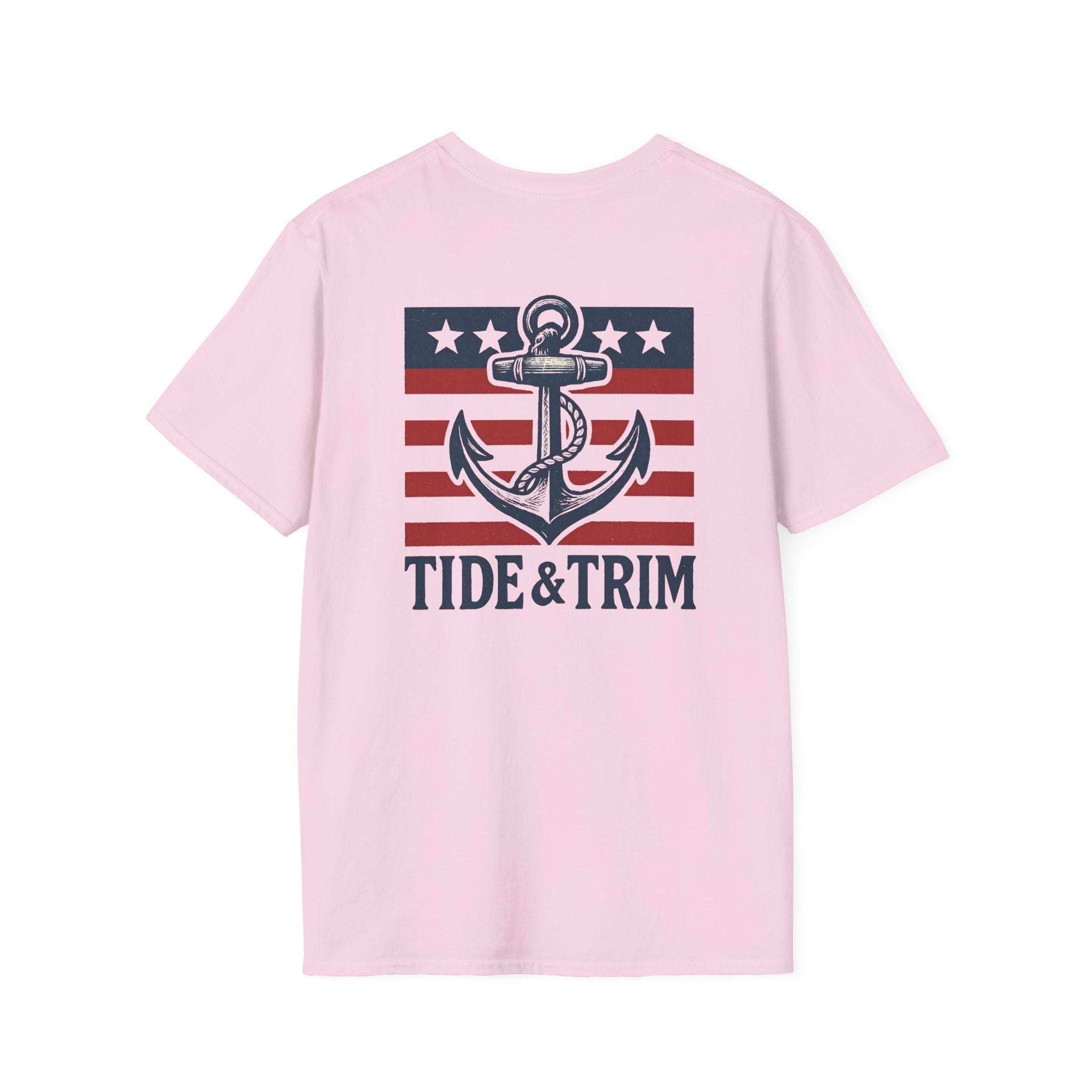 Patriotic Anchor Nautical T-Shirt — Tide & Trim Flag Design