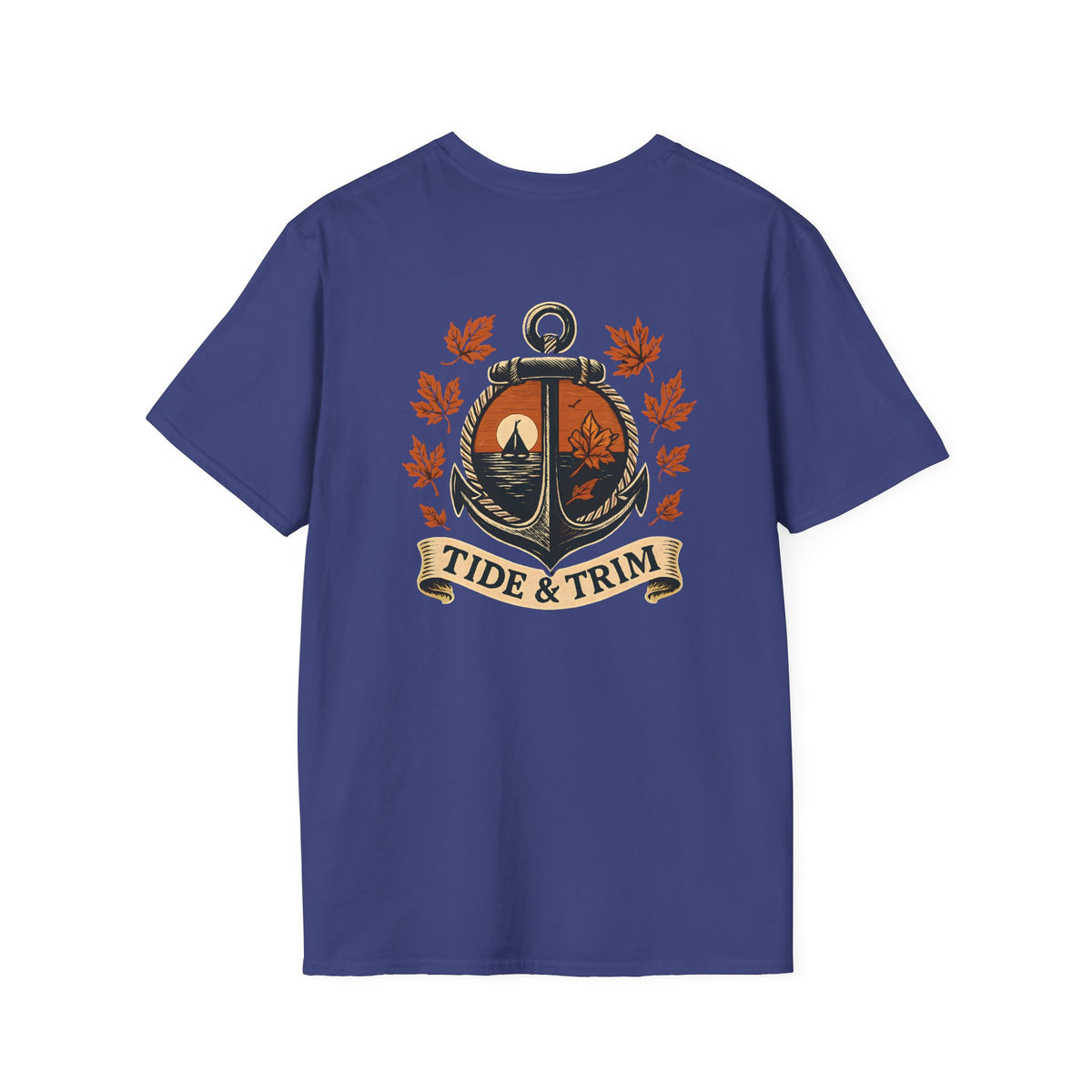 T-Shirt — Tide & Trim Anchor Crest Graphic (Nautical Fall Vibes)