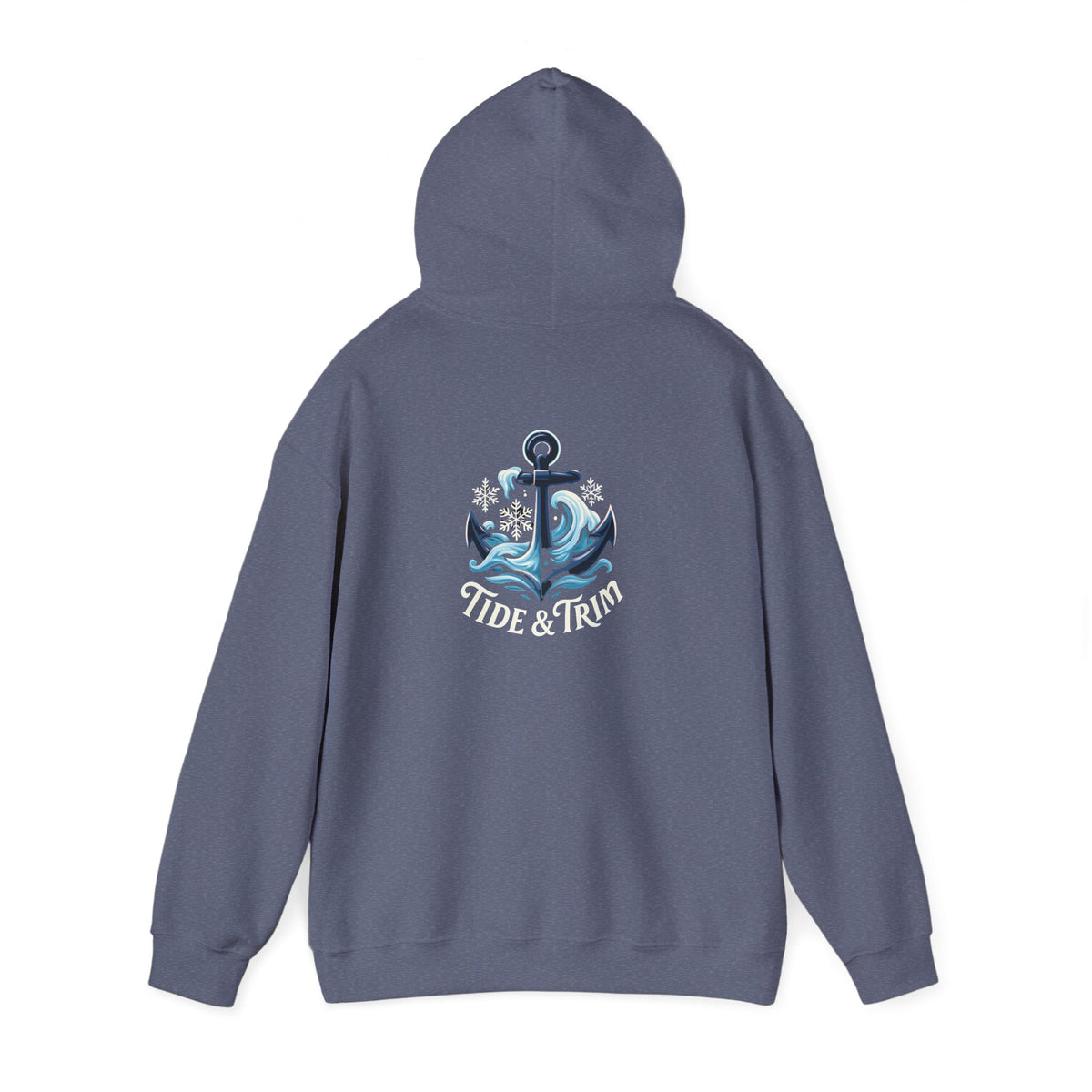 Tide & Trim Anchor Hoodie — Nautical Wave Pullover for Ocean Lovers