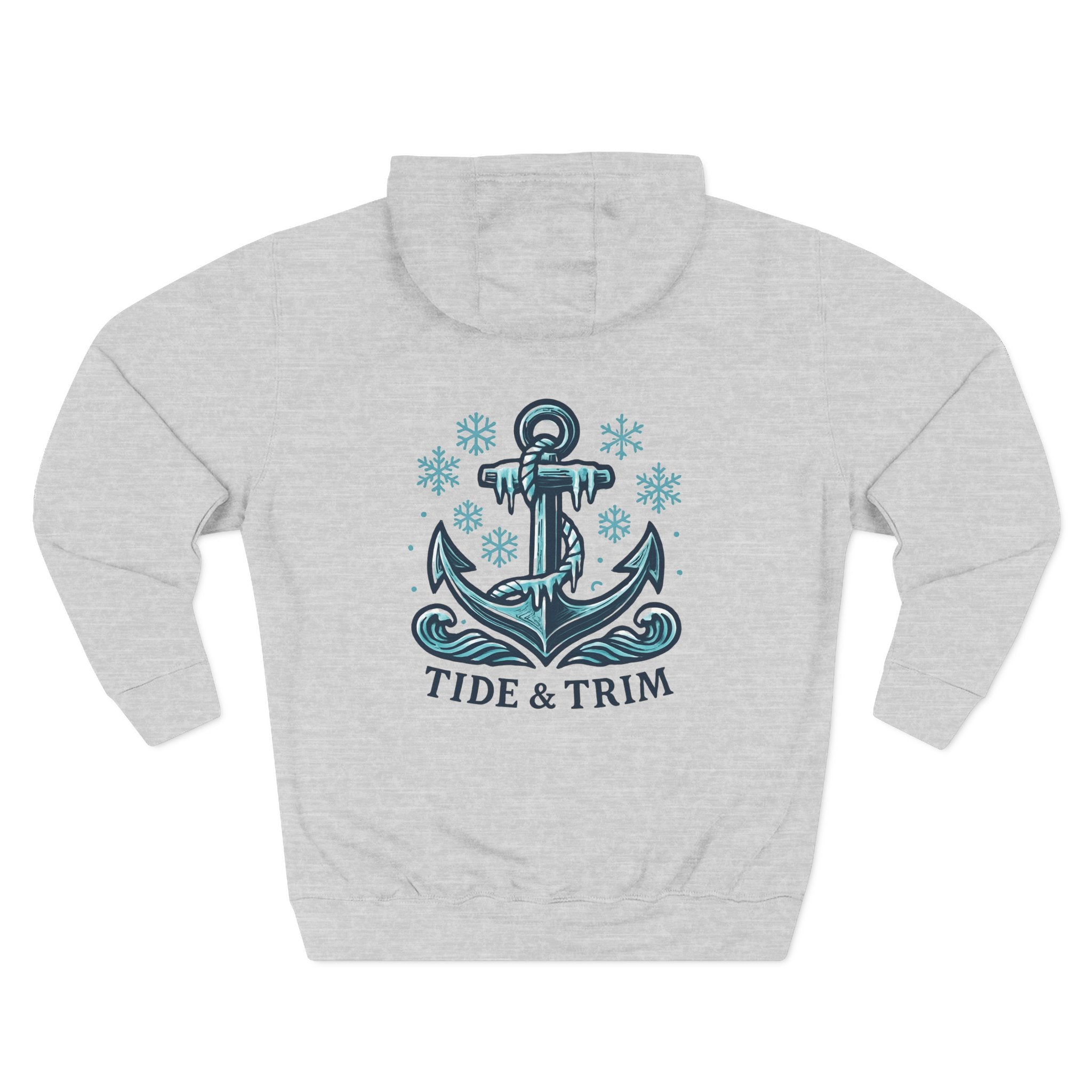 Winter Anchor Hoodie — Nautical Anchor Fleece Hoodie