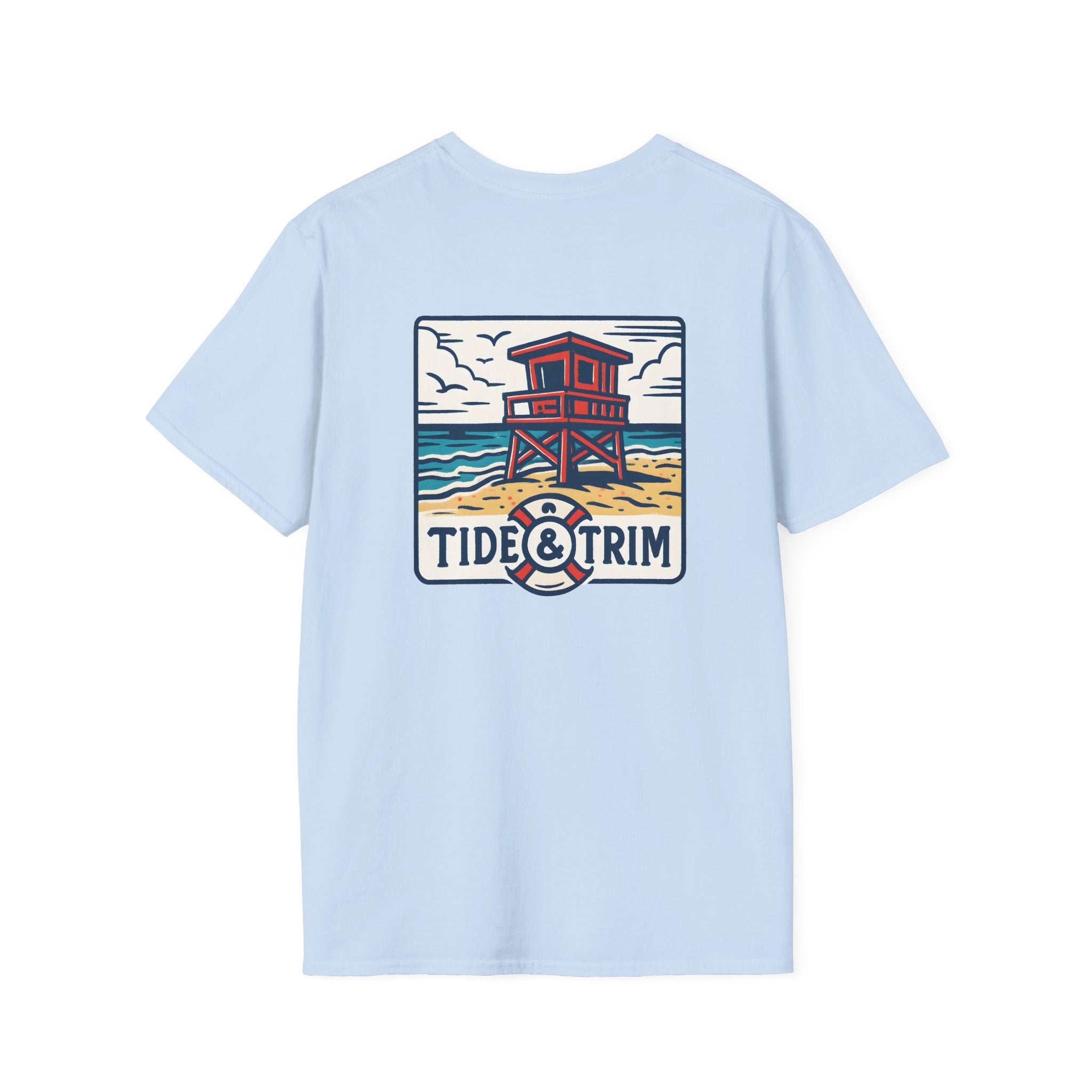 Coastal Lifeguard Tower Beach T-Shirt — Vintage Coastal Lifeguard Tee