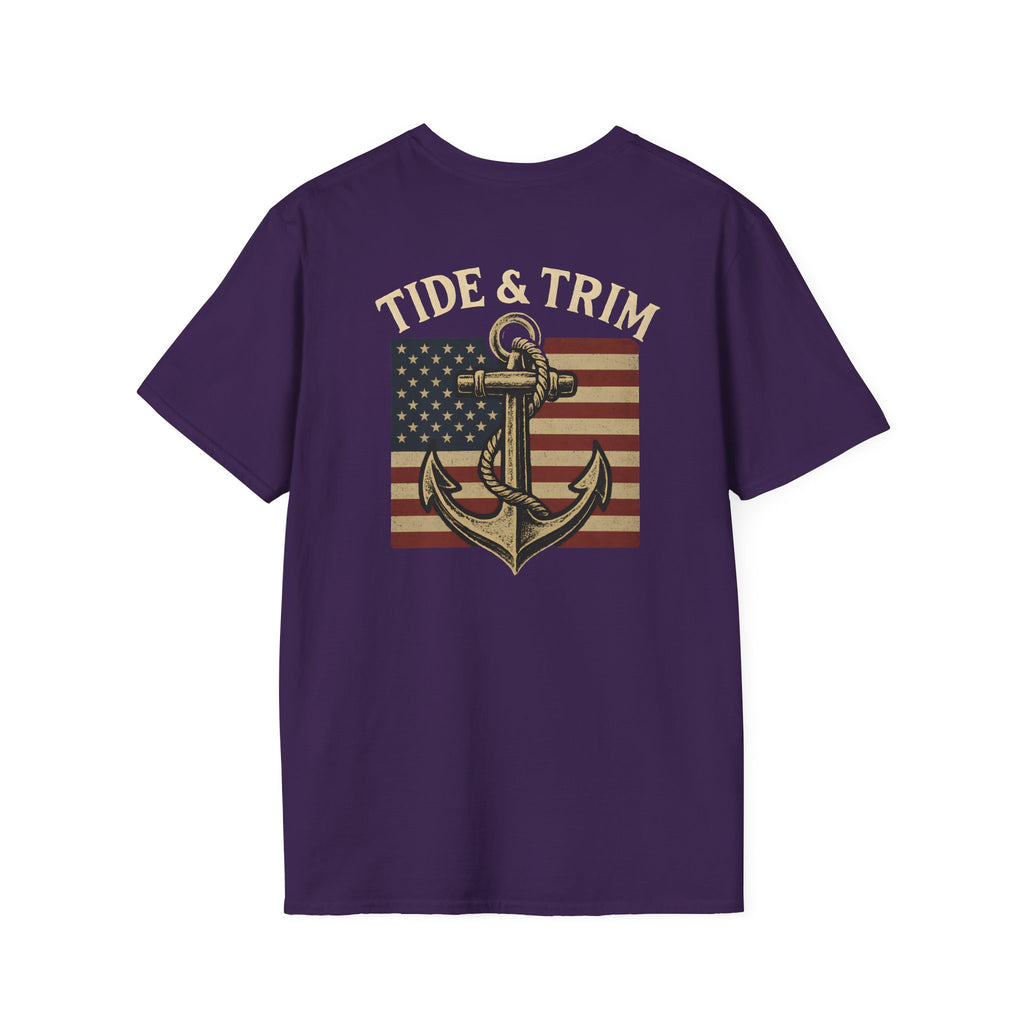 American Flag Anchor Nautical T-Shirt