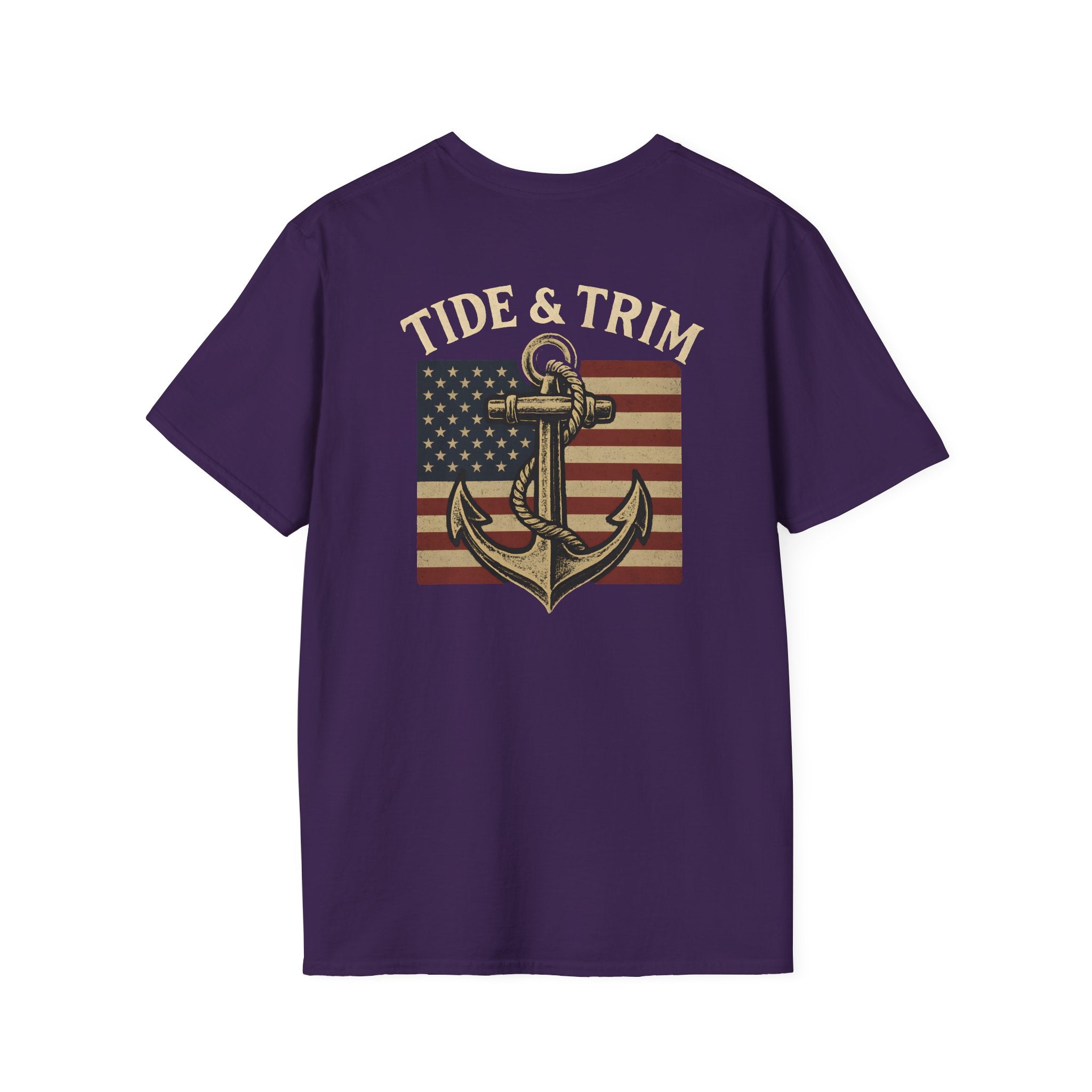 American Flag Anchor Nautical T-Shirt