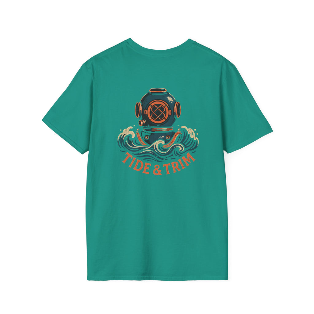 Diver Helmet Nautical T-Shirt — Tide & Trim Diver Design