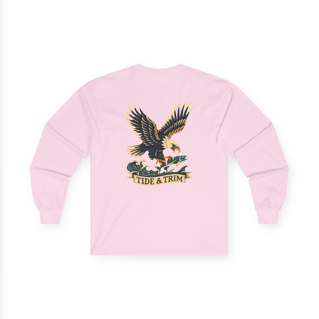 Nautical Eagle Fishing Long Sleeve Tee