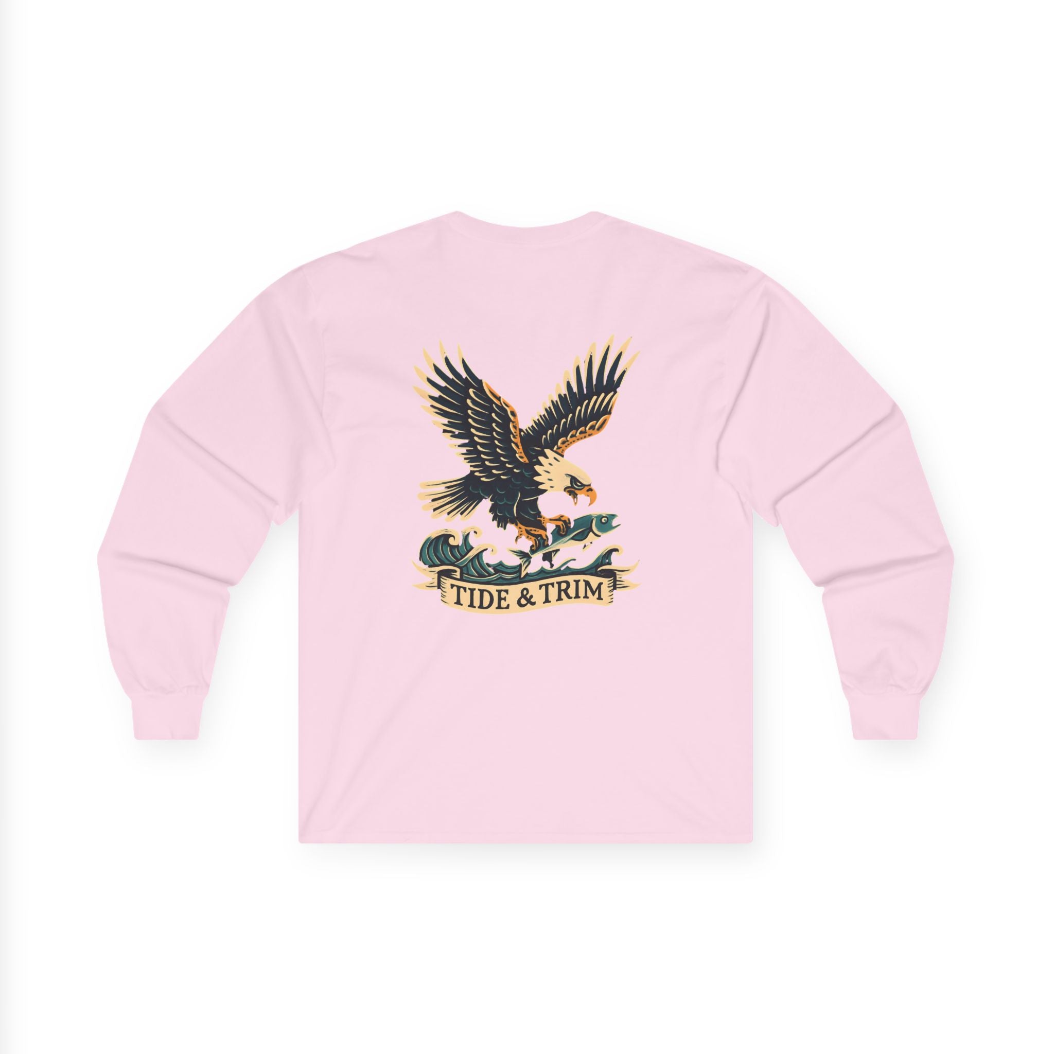 Nautical Eagle Fishing Long Sleeve Tee