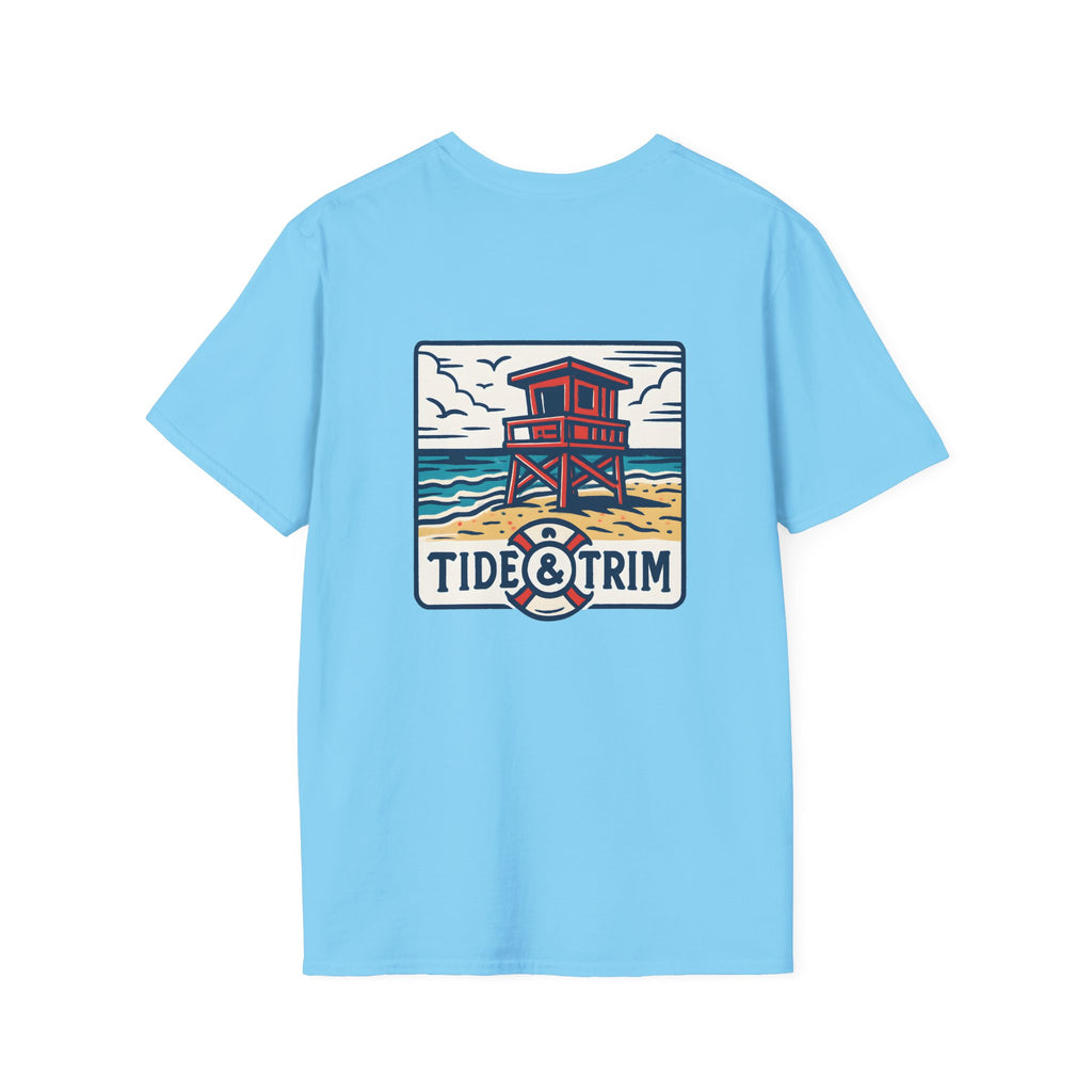 Coastal Lifeguard Tower Beach T-Shirt — Vintage Coastal Lifeguard Tee
