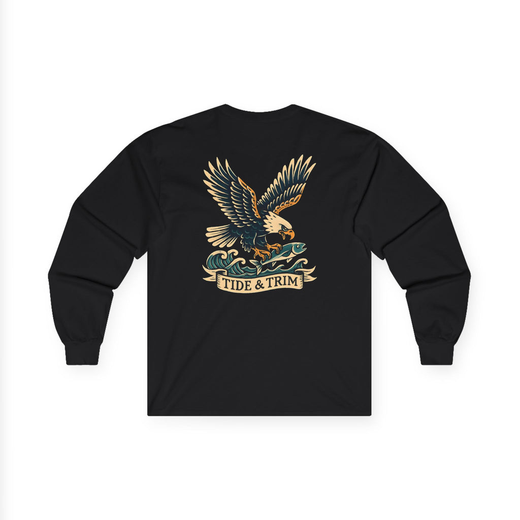 Nautical Eagle Fishing Long Sleeve Tee