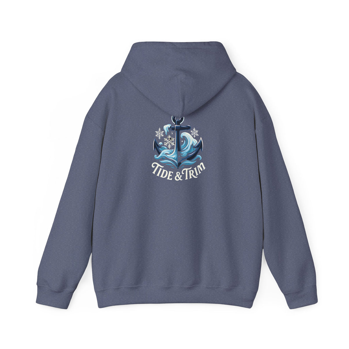 Tide & Trim Anchor Hoodie — Nautical Wave Pullover for Ocean Lovers
