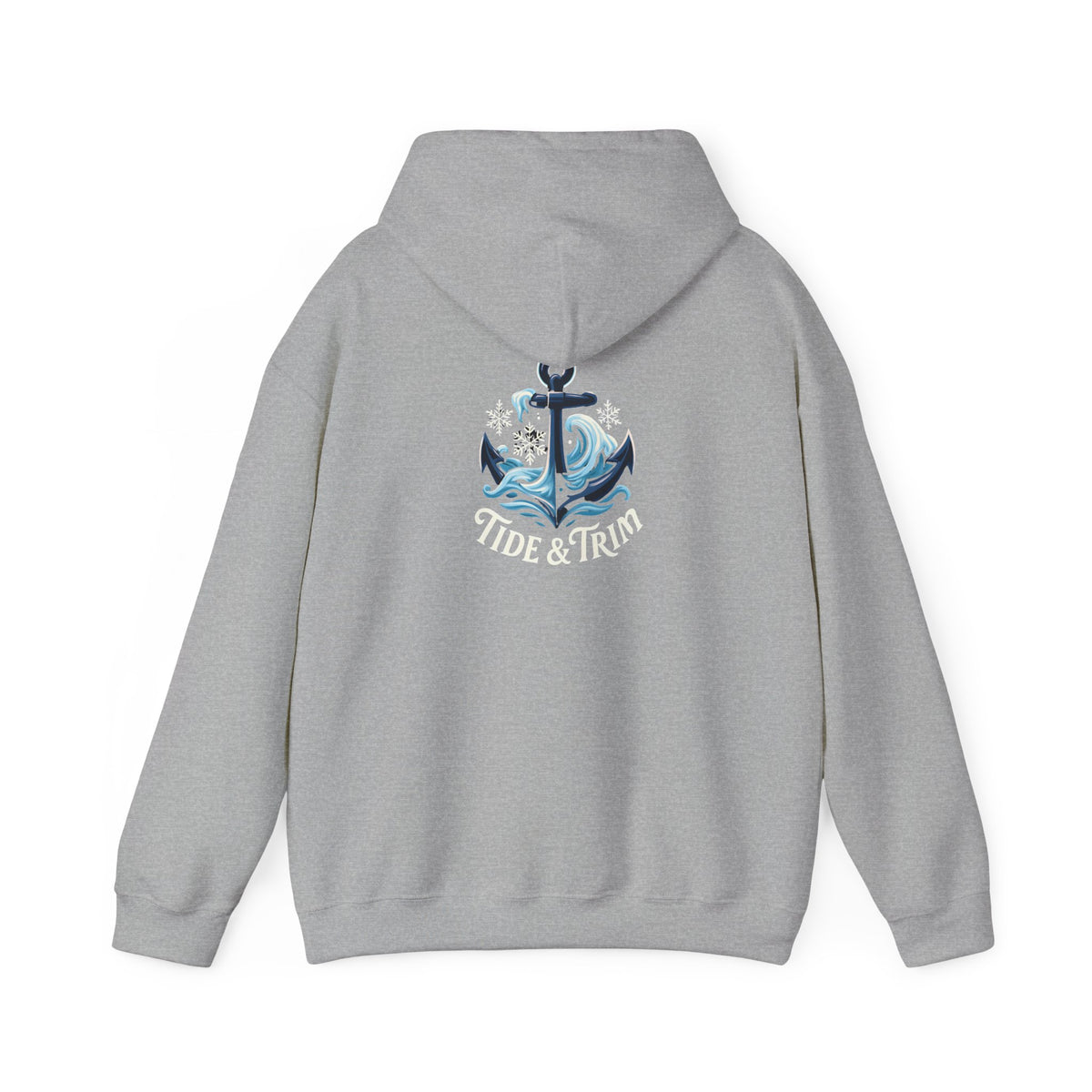 Tide & Trim Anchor Hoodie — Nautical Wave Pullover for Ocean Lovers