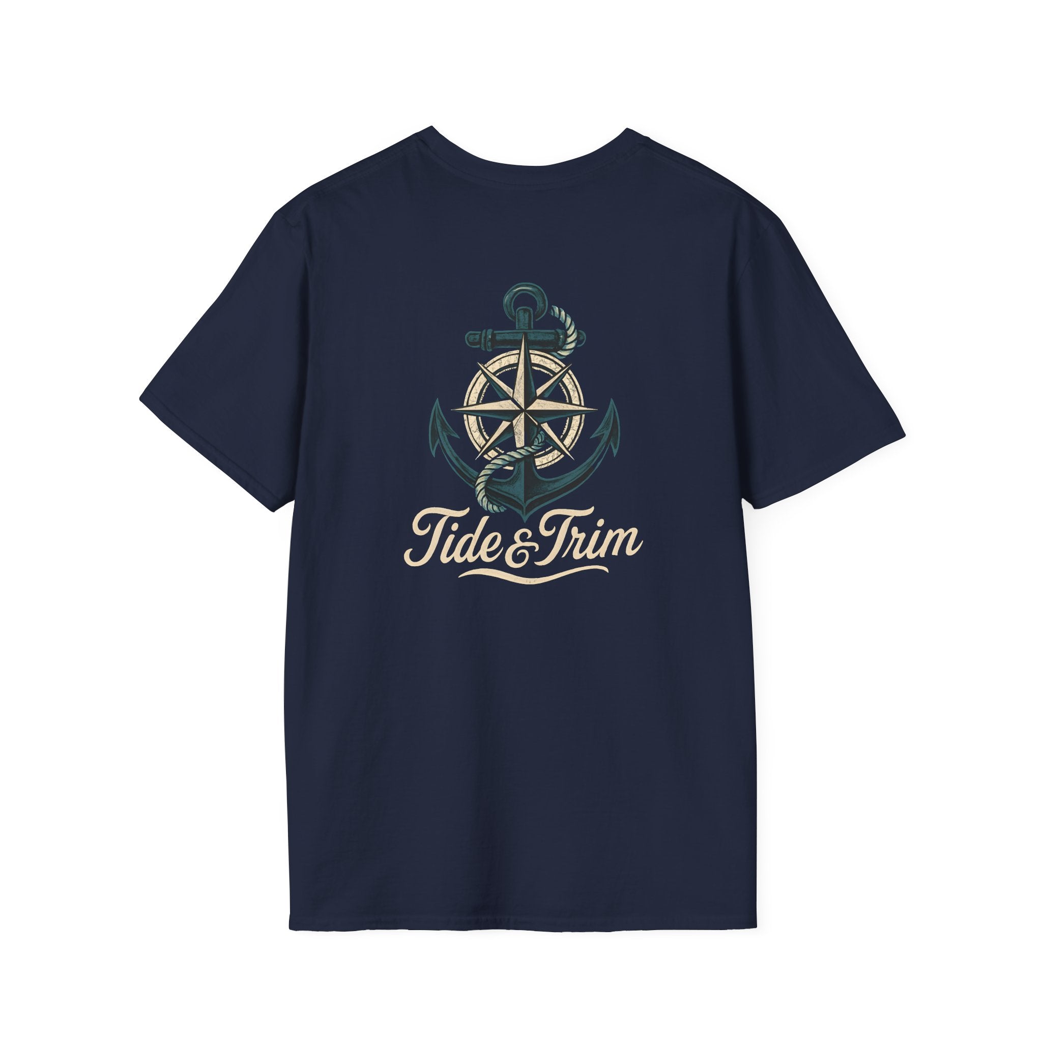 Tide & Trim Vintage Nautical Anchor Compass T-Shirt