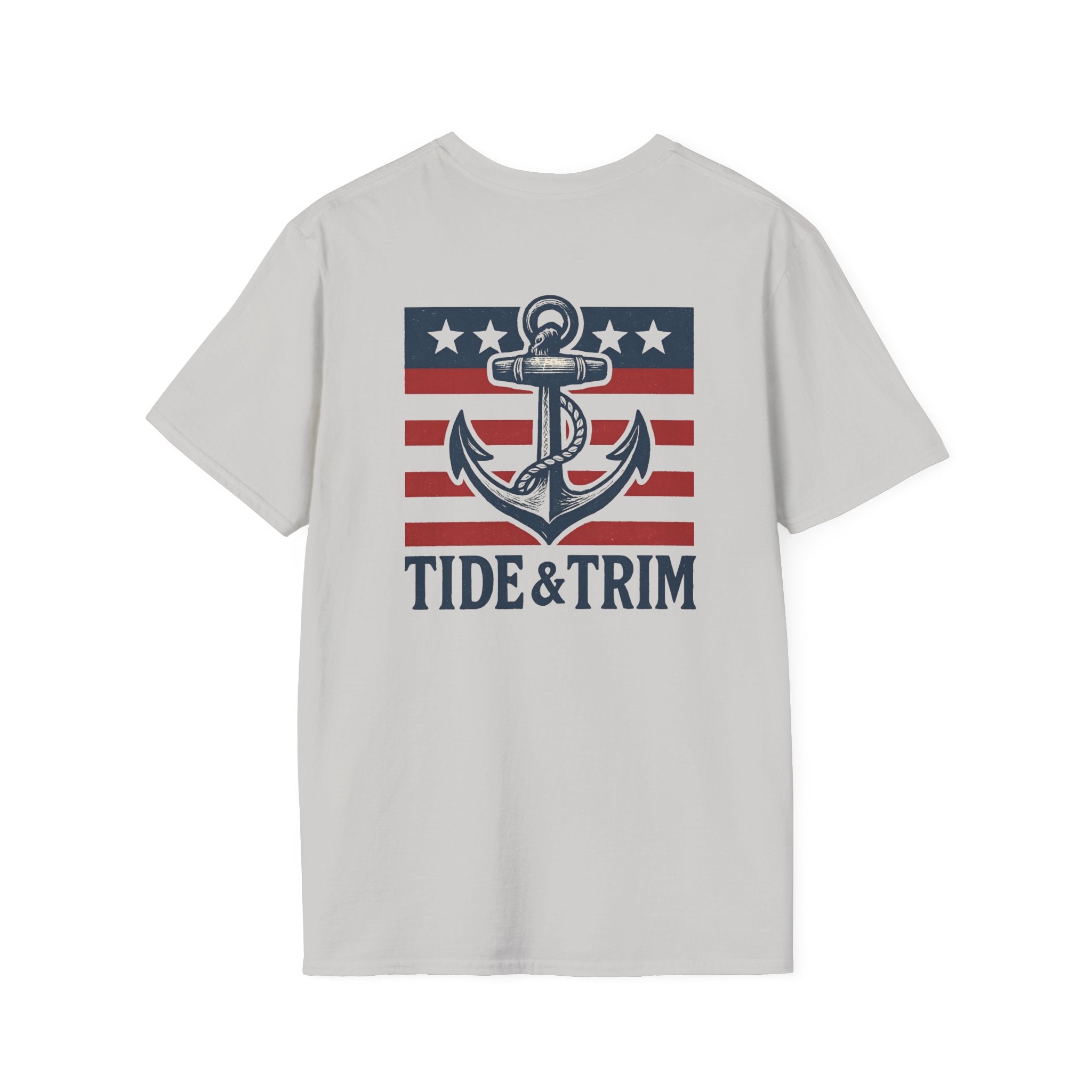 Patriotic Anchor Nautical T-Shirt — Tide & Trim Flag Design