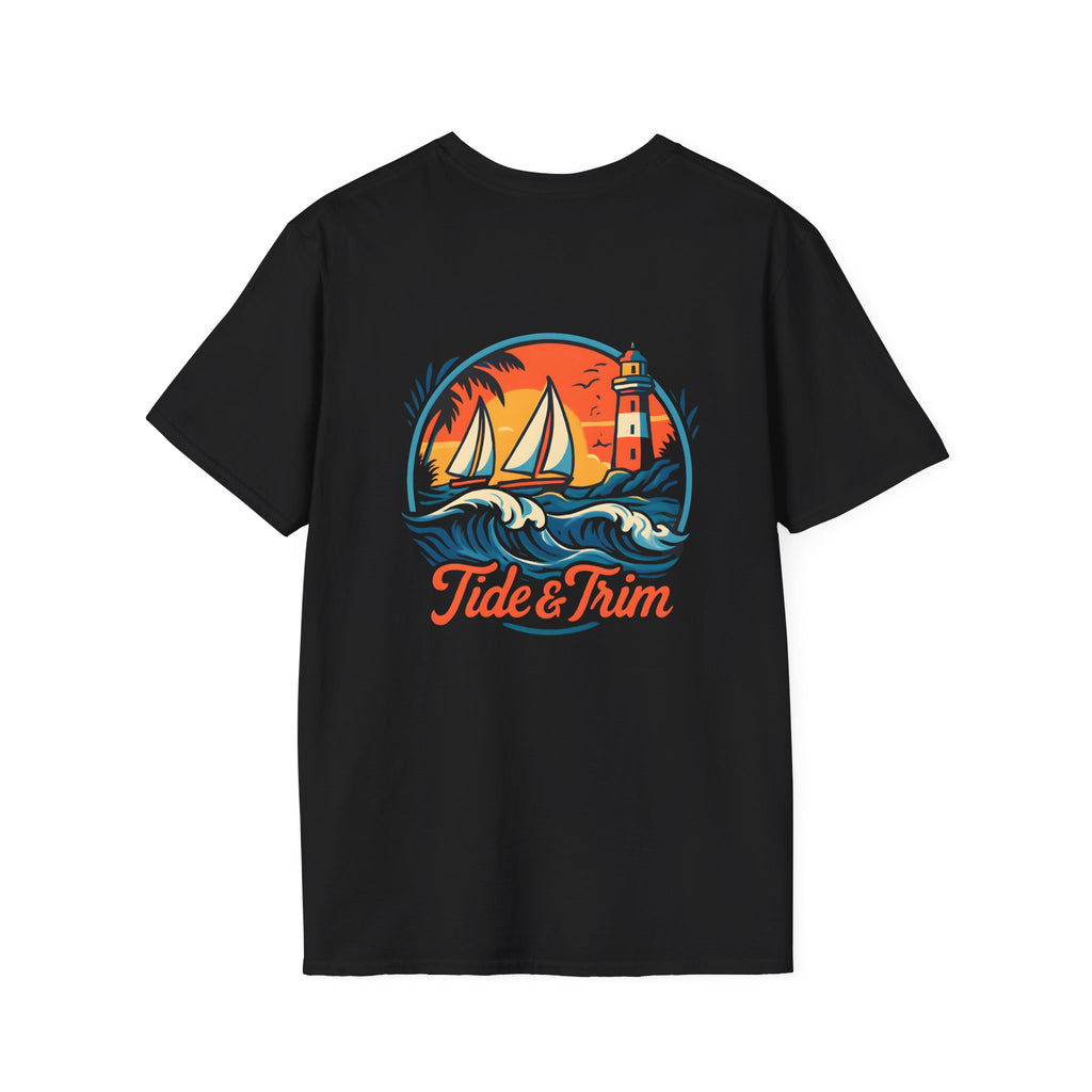 Sailboat & Lighthouse Nautical Sunset T-Shirt