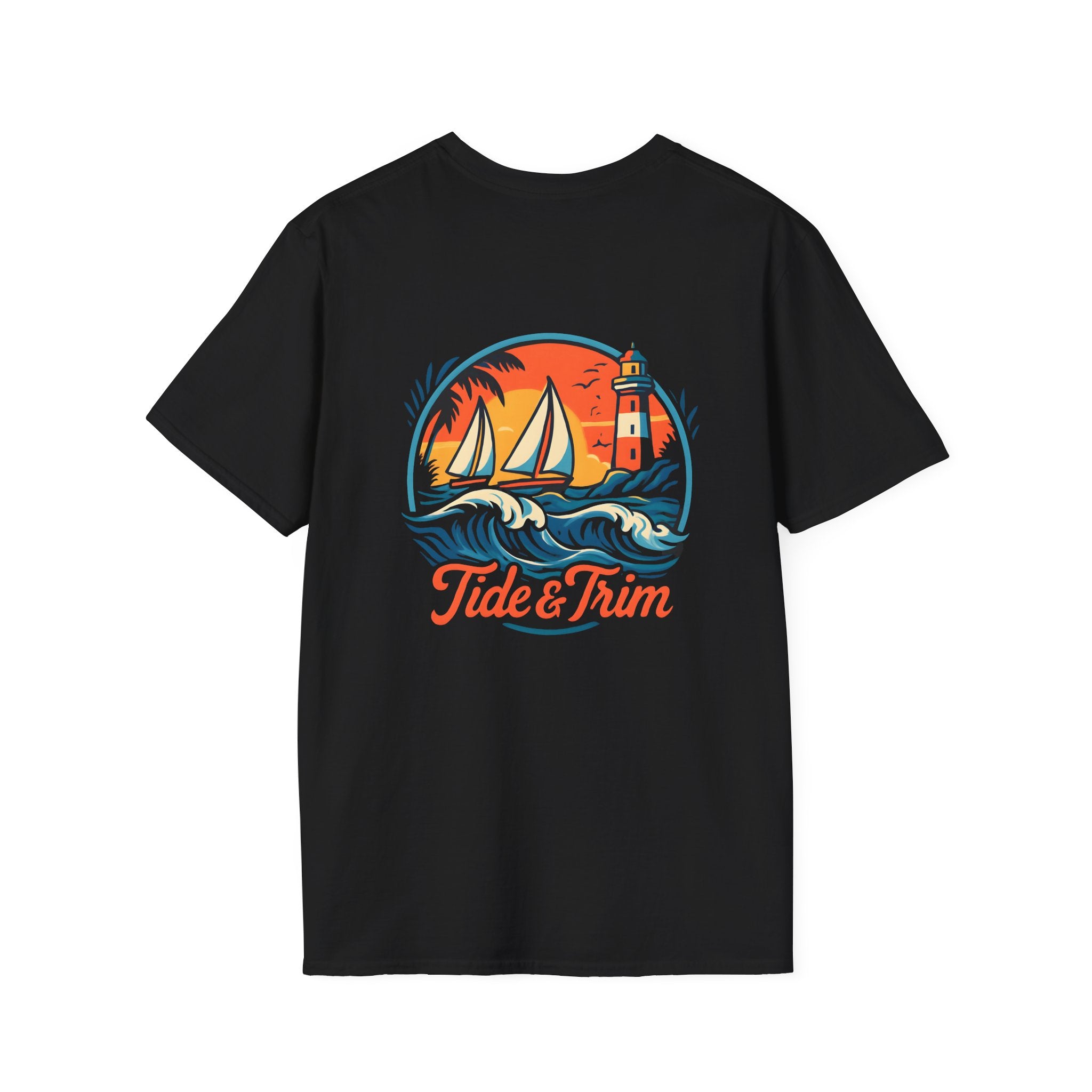 Sailboat & Lighthouse Nautical Sunset T-Shirt