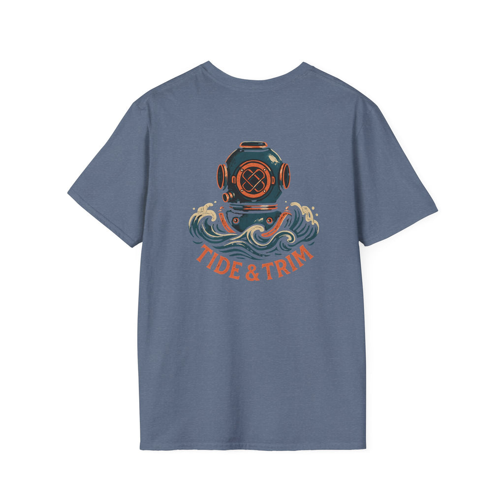 Diver Helmet Nautical T-Shirt — Tide & Trim Diver Design
