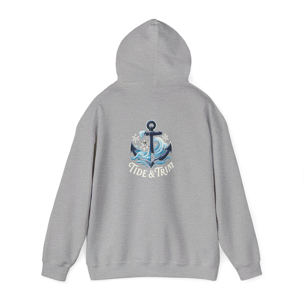 Tide & Trim Anchor Hoodie — Nautical Wave Pullover for Ocean Lovers
