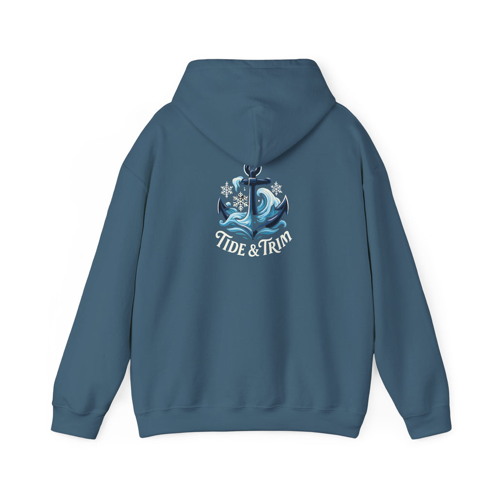 Tide & Trim Anchor Hoodie — Nautical Wave Pullover for Ocean Lovers