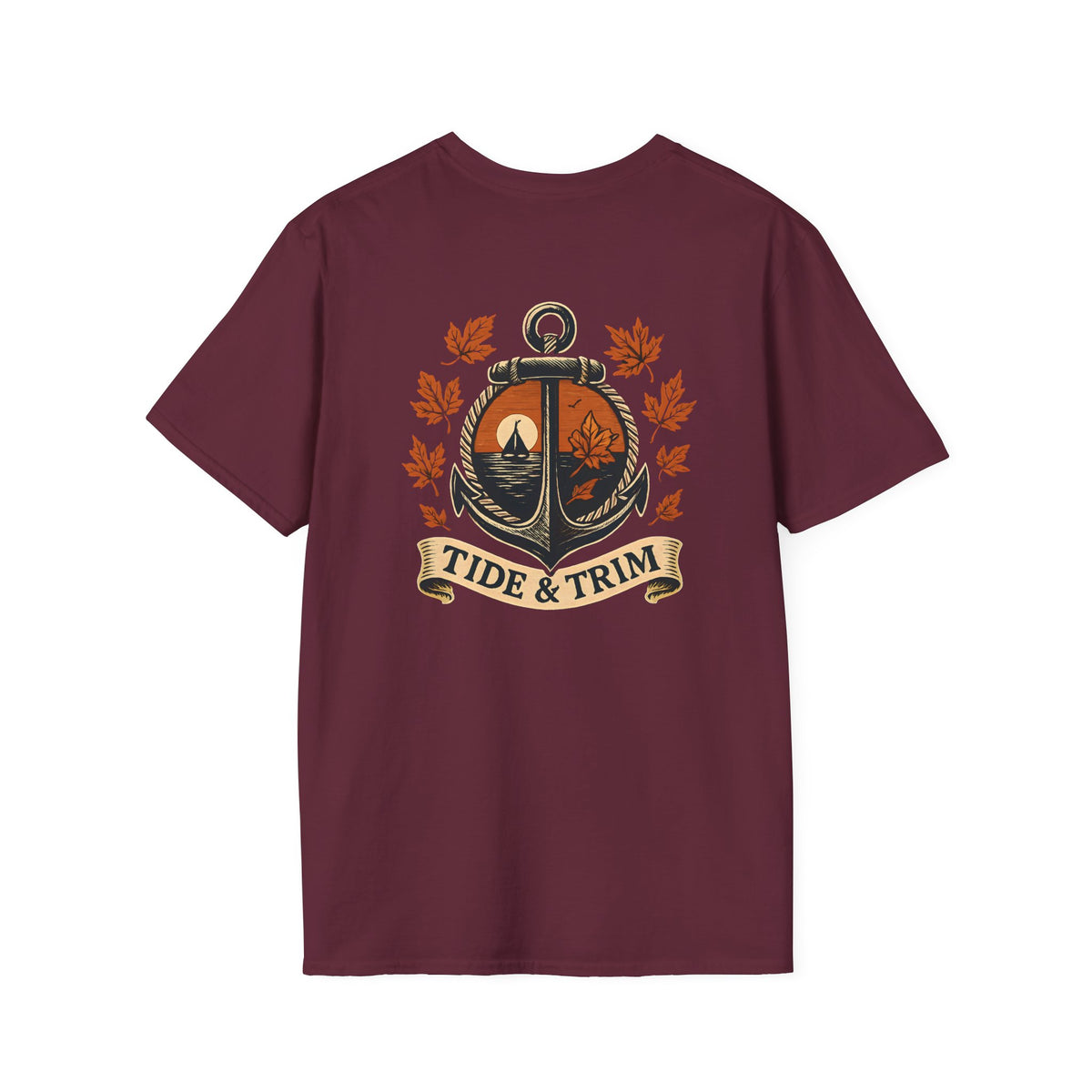 T-Shirt — Tide & Trim Anchor Crest Graphic (Nautical Fall Vibes)
