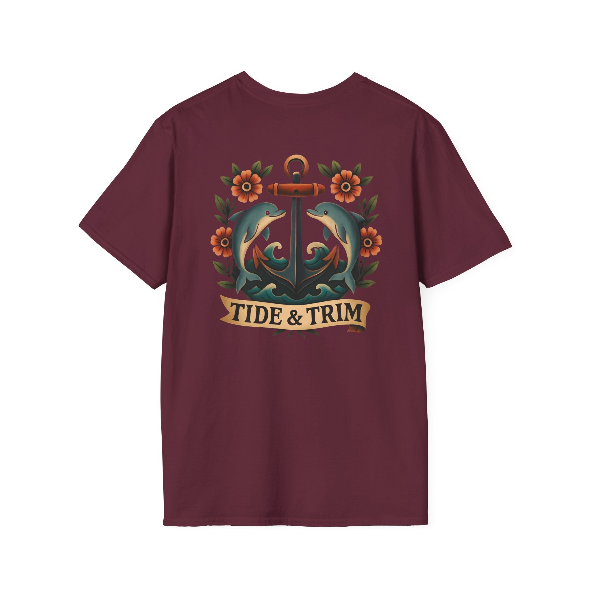 Anchor & Dolphins Floral Nautical T-Shirt