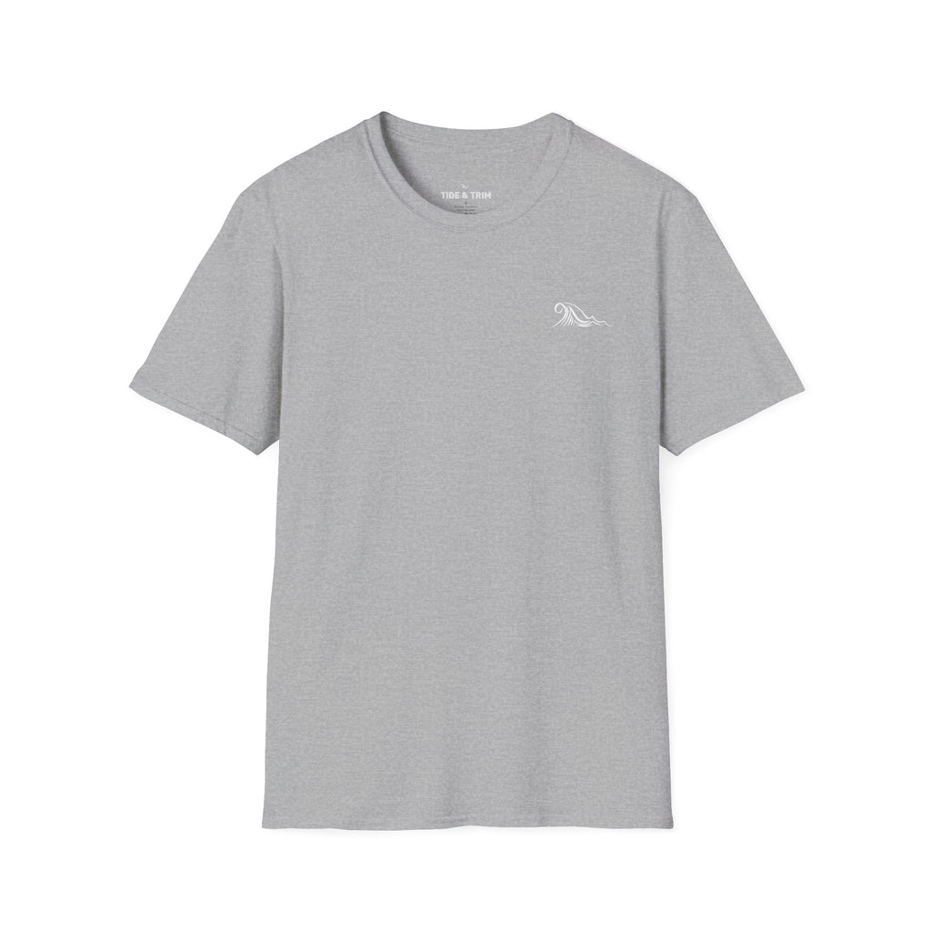 Nautical Anchor & Helm T-Shirt — Classic Maritime Anchor and Ship Wheel Tee