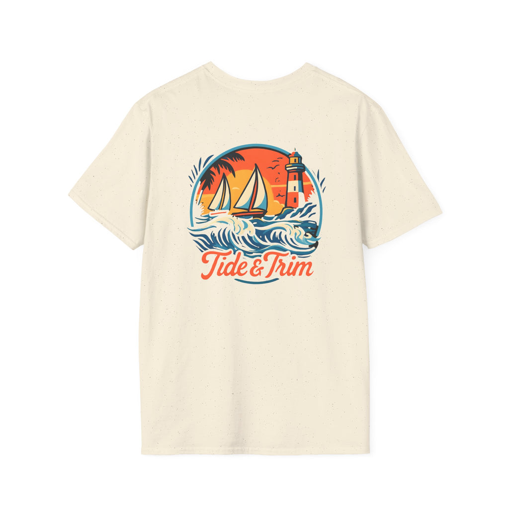 Sailboat & Lighthouse Nautical Sunset T-Shirt