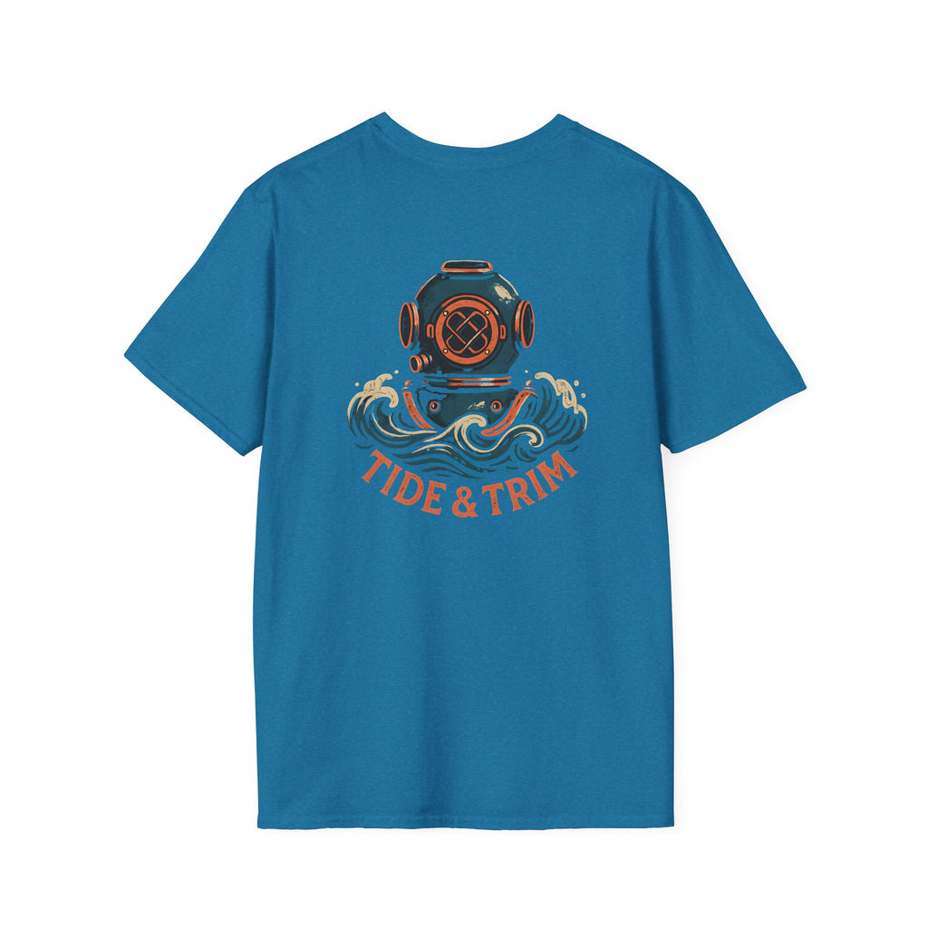 Diver Helmet Nautical T-Shirt — Tide & Trim Diver Design