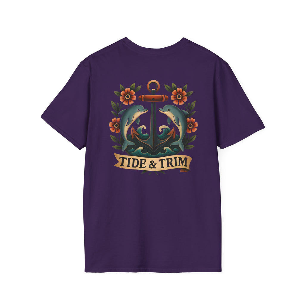 Anchor & Dolphins Floral Nautical T-Shirt