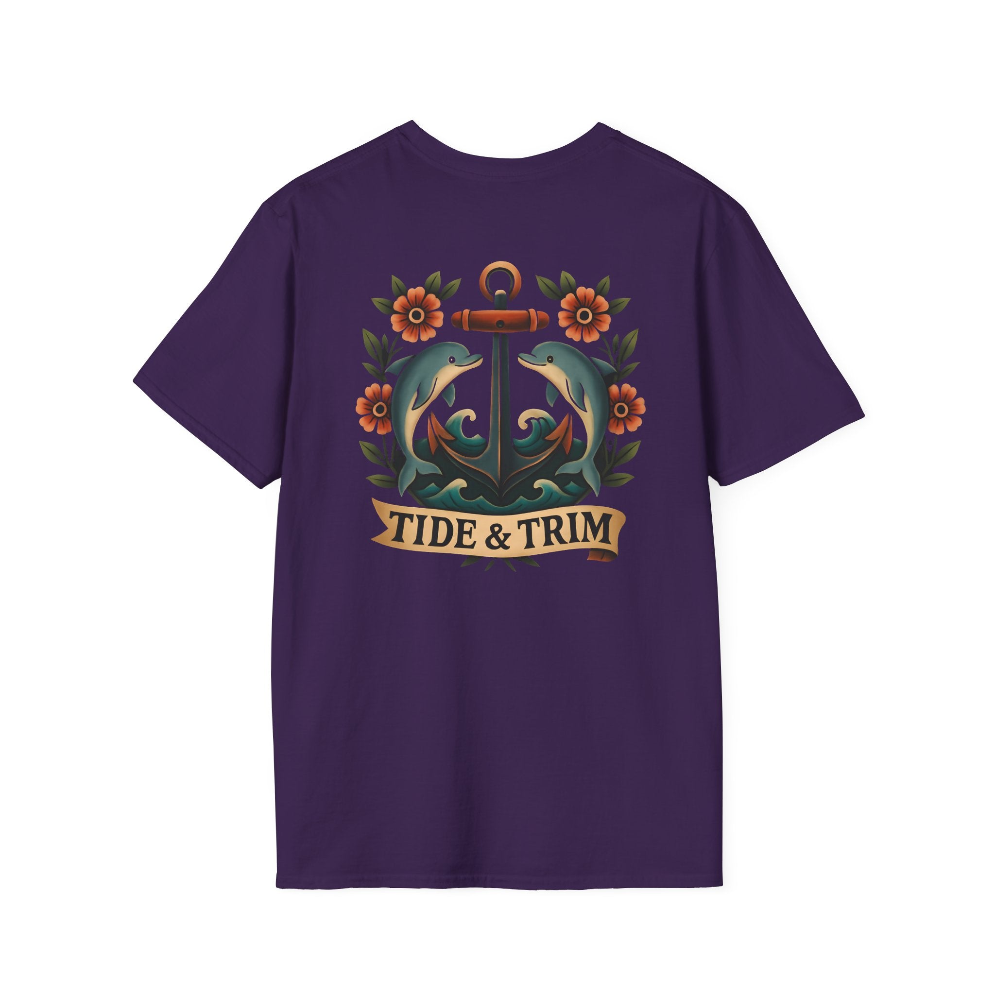 Anchor & Dolphins Floral Nautical T-Shirt