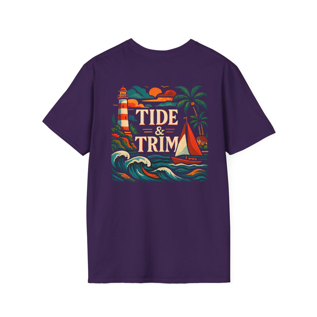 Lighthouse Sailboat Beach T-Shirt — Coastal Graphic Tee