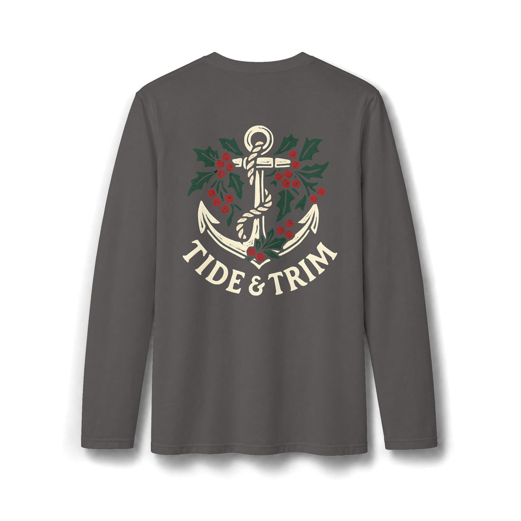 Tide & Trim Nautical Winter Anchor Long Sleeve T-Shirt