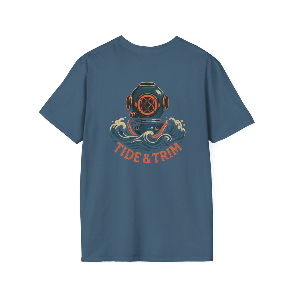 Diver Helmet Nautical T-Shirt — Tide & Trim Diver Design