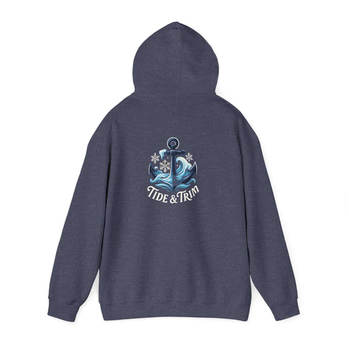 Tide & Trim Anchor Hoodie — Nautical Wave Pullover for Ocean Lovers