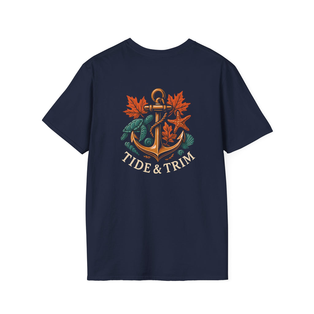 Anchor & Autumn Leaves T-Shirt — Tide & Trim Nautical Graphic Tee