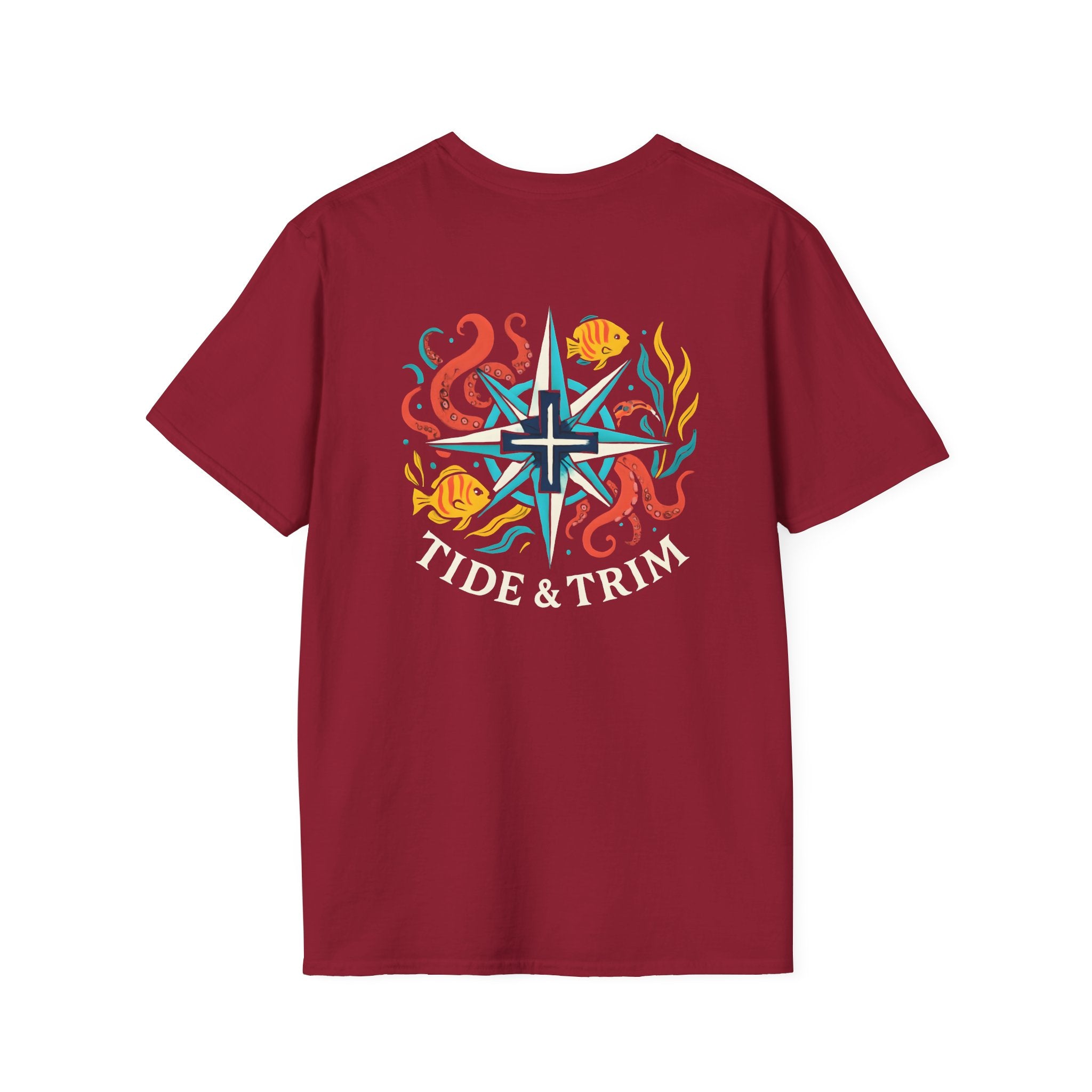 Compass Octopus Nautical T-Shirt — Sea Life Adventure Tee