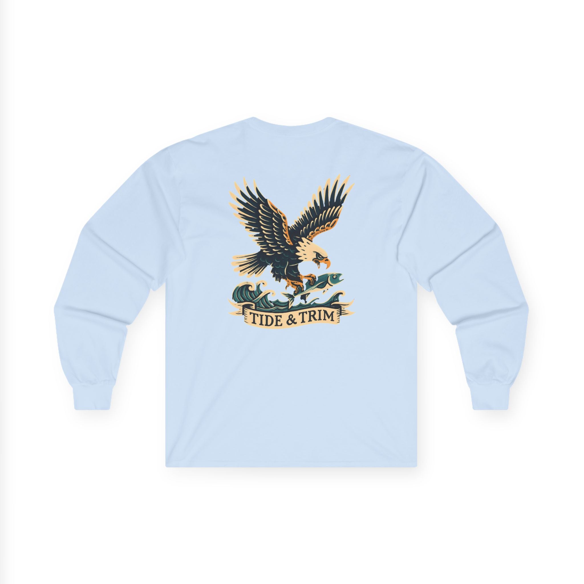Nautical Eagle Fishing Long Sleeve Tee