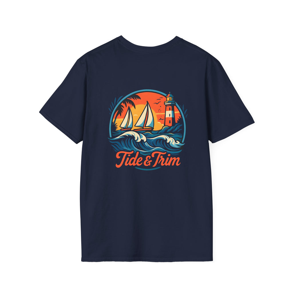 Sailboat & Lighthouse Nautical Sunset T-Shirt