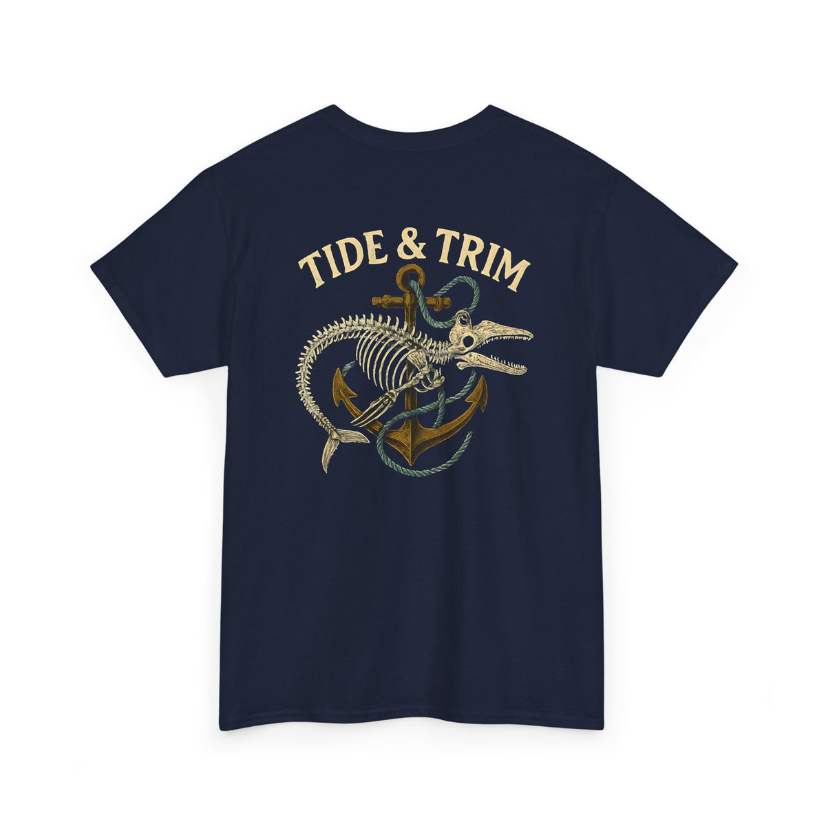 Nautical Skeleton Fish Anchor T-Shirt