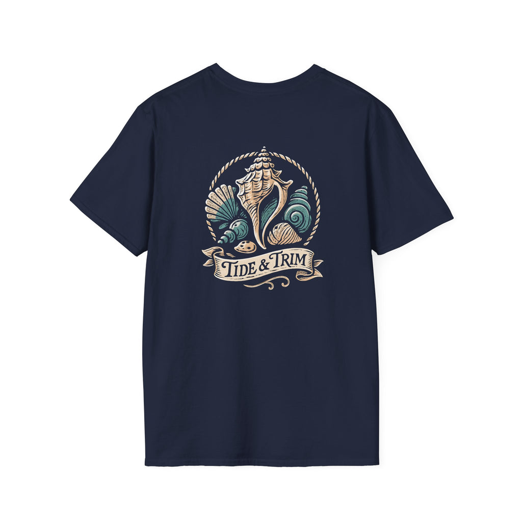 Seashell Beach Nautical T-Shirt — Coastal Shell Print Tee