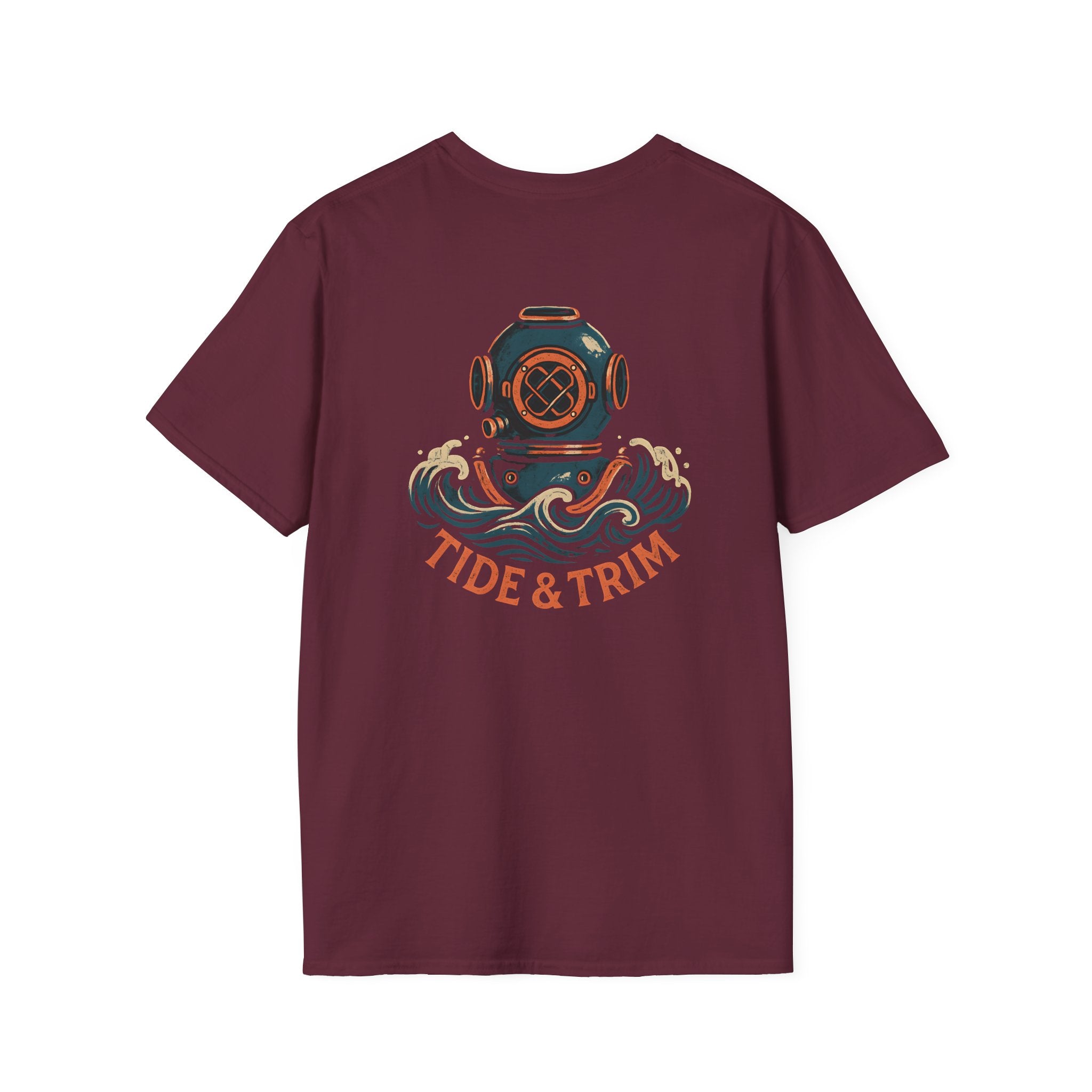 Diver Helmet Nautical T-Shirt — Tide & Trim Diver Design